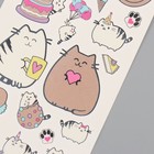 Татуировка на тело цветная "Котики толстячки" 7,5х14 см (комплект 2 шт) - фото 25489867