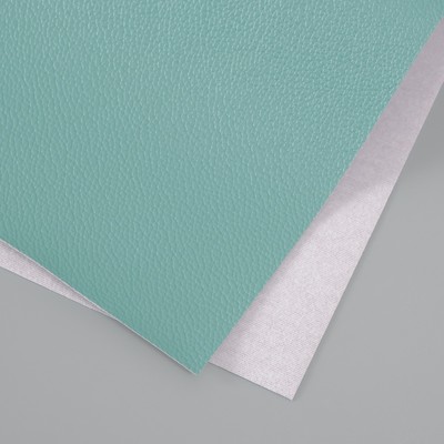Лист для творчества искусственная кожа «Рисунок Личи», мятный лист 33×20 см, толщина 0.7 мм