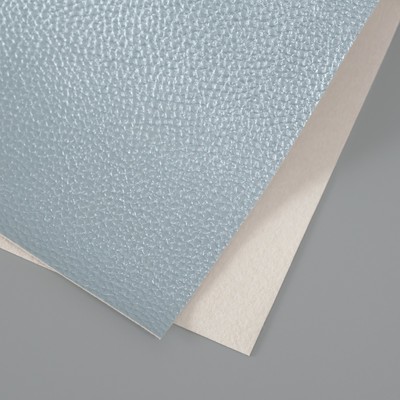 Лист для творчества искусственная кожа «Личи. Перламутр», холодный голубой лист 33×20 см, толщина 0.9 мм