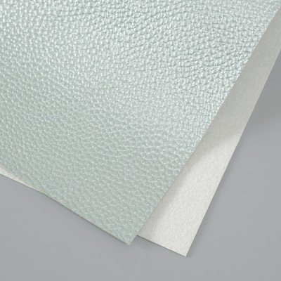 Лист для творчества искусственная кожа «Личи. Перламутр», холодный зелёный лист 33×20 см, толщина 0.9 мм