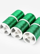 Нитки металлизированные, 91±1 м, набор 6 шт., зелёные - Фото 3