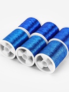 Нитки металлизированные, 91±1 м, набор 6 шт., синие - Фото 3
