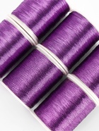 Нитки металлизированные, 91±1 м, набор 6 шт., фиолетовые - Фото 2