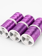 Нитки металлизированные, 91±1 м, набор 6 шт., фиолетовые - Фото 3