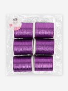 Нитки металлизированные, 91±1 м, набор 6 шт., фиолетовые - Фото 4