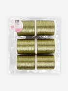 Нитки металлизированные, 91±1 м, набор 6 шт., цвет зелёное золото - Фото 4