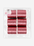 Нитки металлизированные, 91±1 м, набор 6 шт., розовые - Фото 4