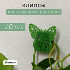 Крепления для вьющихся растений, 4*4 см Бабочка (набор 10 шт) самоклейщиеся - фото 307101516
