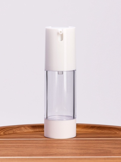 Бутылочка для хранения, с дозатором, 30 мл, белая, прозрачная