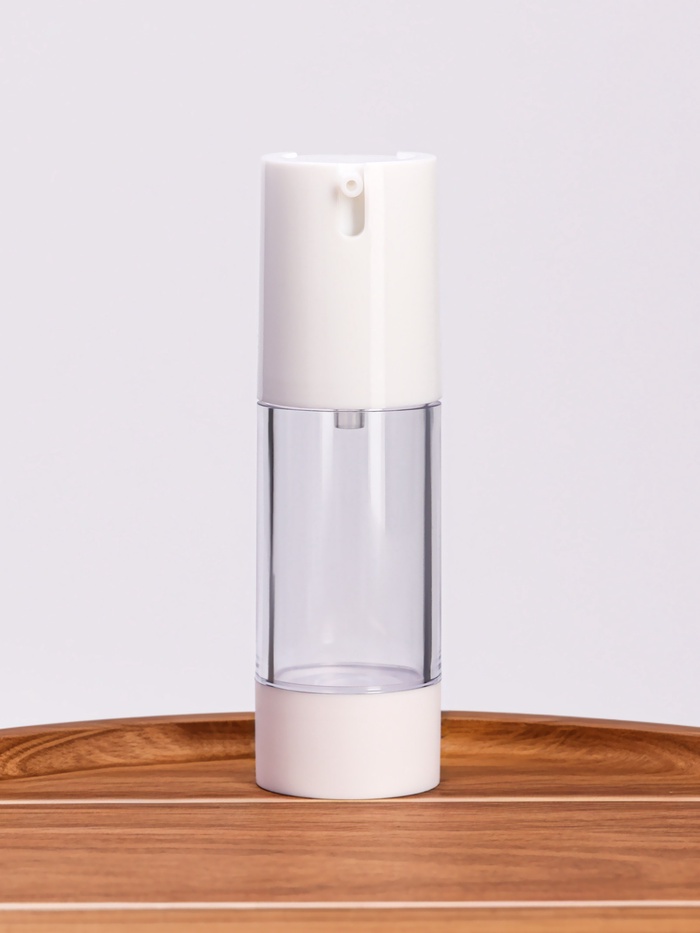 Бутылочка для хранения, с дозатором, 30 мл, белая, прозрачная - Фото 1