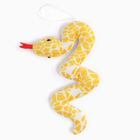 Мягкая игрушка «Змейка» на подвесе, 16 см, цвет жёлтый - фото 4643613