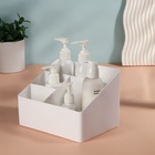 Органайзер для хранения косметики «WHITE», 4 секции, 19.5×14×13 см, белый - Фото 3