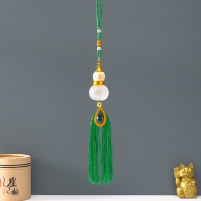 Подвеска от сглаза «Тыква горлянка», оберег, зелёная, 3.5×3.5×38 см