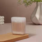 Органайзер для ватных палочек, с крышкой, 7.5×4×9 см, белый/полупрозрачный - Фото 2