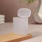 Органайзер для ватных палочек, с крышкой, 7.5×4×9 см, белый/полупрозрачный - Фото 4