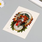 Татуировка на тело цветная "Рождественская лиса" 26,1х14,6 см - Фото 3