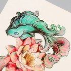 Татуировка на тело цветная "Нежные рыбы" 26,1х14,6 см - Фото 4