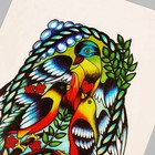 Татуировка на тело цветная "Птицы арт" 26,1х14,6 см - Фото 4