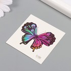 Татуировка на тело цветная "Цветная бабочка" 6х6 см - Фото 2