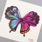 Татуировка на тело цветная "Цветная бабочка" 6х6 см - Фото 3