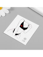 Переводная тату на тело чёрно-красная «Женское тело», 6?6 см (комплект 10 шт) - фото 40589173