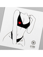 Переводная тату на тело чёрно-красная «Женское тело», 6?6 см (комплект 10 шт) - фото 40589174