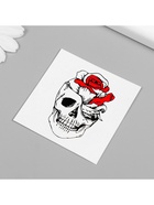 Переводная тату на тело чёрно-красная «Череп с розой», 6?6 см (комплект 10 шт) - фото 40589179 Переводная тату на тело чёрно-красная «Череп с розой», 6?6 см (комплект 10 шт) - фото 40589179