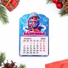 Магнит новогодний календарь "Символ года 2025.Здоровья!", 12 месяцев, голубой - Фото 1