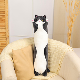 Мягкая игрушка-подушка «Котик», 70 см, цвет чёрный