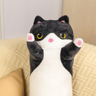 Мягкая игрушка-подушка «Котик», 50 см, цвет чёрный - фото 4643626