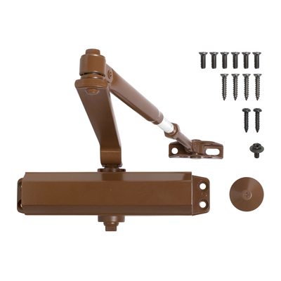 Доводчик дверной АЛЛЮР COMFORT ДД 188/3-5 A-C, морозостойкий, до 130 кг, коричневый