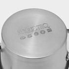 Кастрюля из нержавеющей стали Magistro HiTech Steel, 2 л, d=18 см, h=11 см, слив для воды, капсульное дно, индукция - фото 5167873