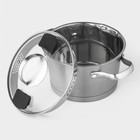 Кастрюля Magistro HiTech Steel, 4 л, d=22 см, h=13 см, слив для воды, капсульное дно, индукция, нержавеющая сталь - Фото 7