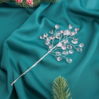 Новогодняя ветка декоративная «Зимнее волшебство. Хрустальная сказка», пластик, 23 см, овал розовый - Фото 2