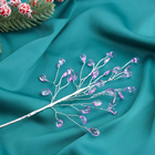 Еловая ветка декоративная «Зимнее волшебство. Хрустальная сказка», 23 см, капелька сиреневая - Фото 3