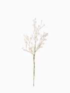 Новогодняя ветка декоративная «Зимнее волшебство. Хрустальная сказка», пластик, 26 см, веточка с цветочками - фото 60841227