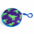 Рюкзак детский плюшевый с кошельком "Динозавр", 24*24 см, цвет фиолетовый - фото 4604911