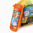 Рюкзак детский плюшевый с пеналом "Зверята в автобусе", 24*24 см, цвет розовый - фото 4604936