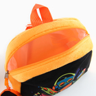 Рюкзак детский плюшевый с пеналом "Роботы", 24*24 см, цвет оранжевый - фото 4604942