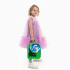 Рюкзак детский новогодний «Змейка» с пайетками, 23×28 см зелёный - Фото 9