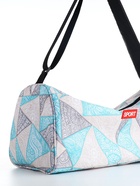 Сумка спортивная на молнии TEXTURA, боковой карман-сетка, регулируемый ремень, средний размер, голубая - Фото 9