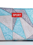 Сумка спортивная на молнии TEXTURA, боковой карман-сетка, регулируемый ремень, средний размер, голубая - Фото 6