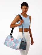 Сумка спортивная на молнии TEXTURA, боковой карман-сетка, регулируемый ремень, средний размер, голубая - Фото 2