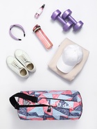 Сумка спортивная на молнии TEXTURA, боковой карман-сетка, регулируемый ремень, средний размер, красная - Фото 3