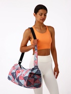 Сумка спортивная на молнии TEXTURA, боковой карман-сетка, регулируемый ремень, средний размер, красная - Фото 9