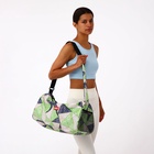 Сумка спортивная на молнии TEXTURA, боковой карман-сетка, регулируемый ремень, средний размер, зелёная - Фото 10