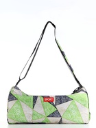 Сумка спортивная на молнии TEXTURA, боковой карман-сетка, регулируемый ремень, средний размер, зелёная - Фото 8