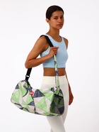 Сумка спортивная на молнии TEXTURA, боковой карман-сетка, регулируемый ремень, средний размер, зелёная - Фото 2