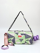 Сумка спортивная на молнии TEXTURA, боковой карман-сетка, регулируемый ремень, средний размер, зелёная - Фото 4