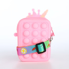 Сумка детская для девочки на молнии, «Выбражулька», pop it, цвет розовый/голубой - Фото 2